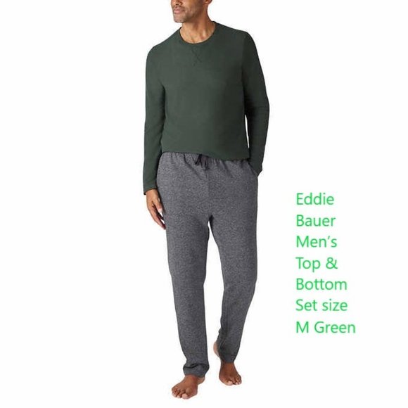 Eddie Bauer Men’s Top & Bottom Set Size‎ M Green - Picture 2 of 5
